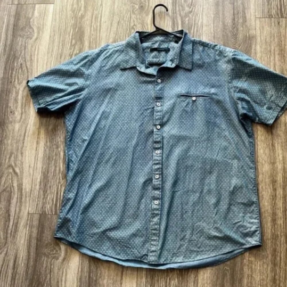 Zachary Prell Blue and White Floral Button Down - Size 2X